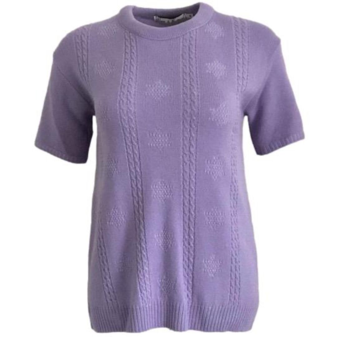 Pure and Natural Lilac Short Sleeve Jumper
